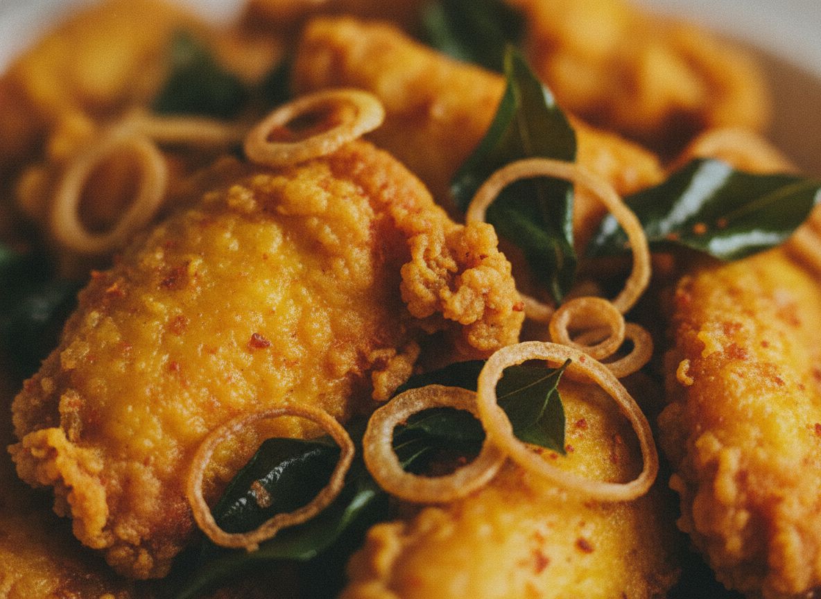 Kulit ayam goreng yang rangup