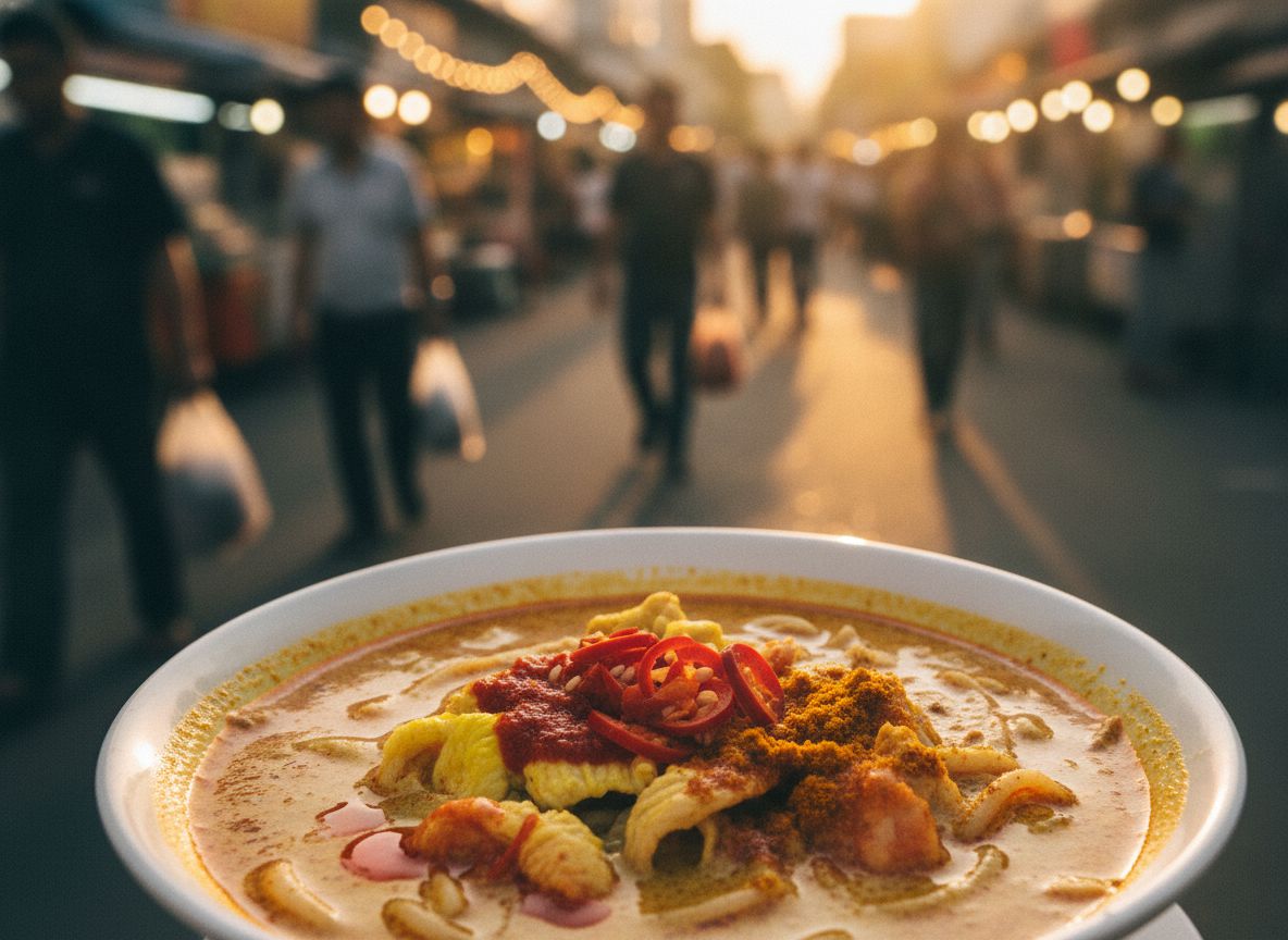 Gerai makanan di pasar malam